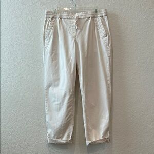 Talbots White Chinos Relaxed Fit Cotton Blend